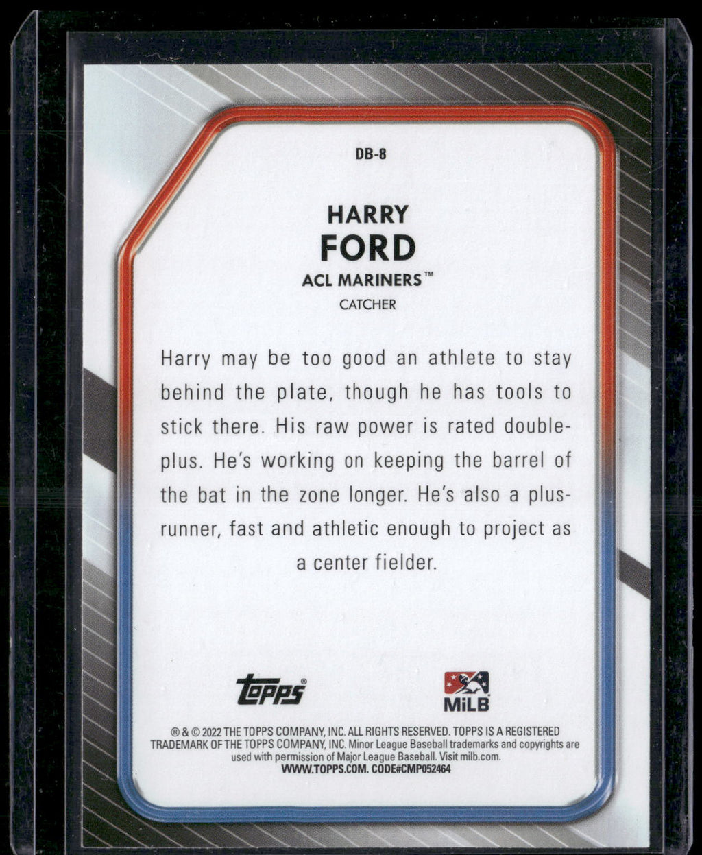 2022 Topps Pro Debut #DB-8 Harry Ford Draftee Debuts