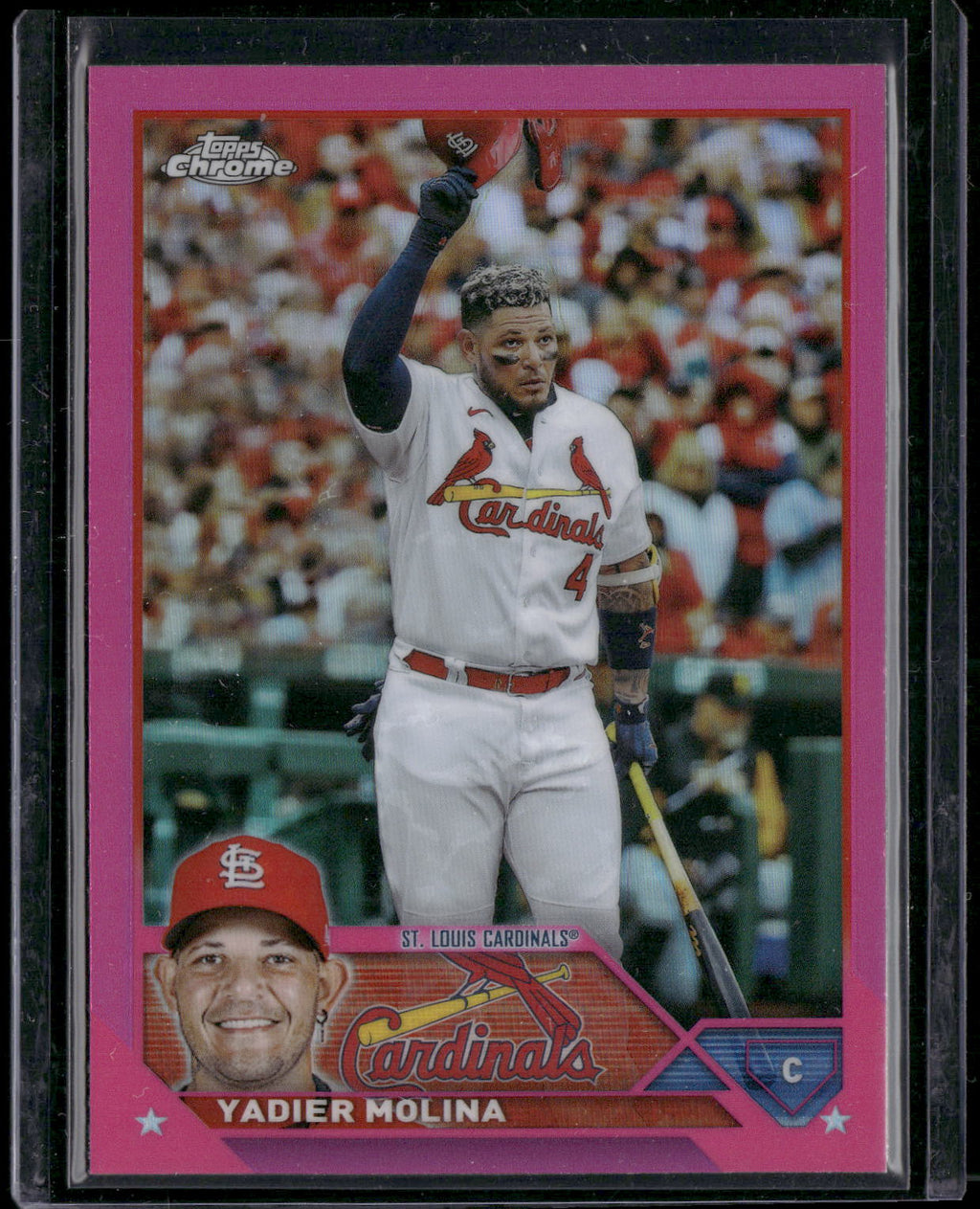 2023 Topps Chrome #14 Yadier Molina Pink Refractors
