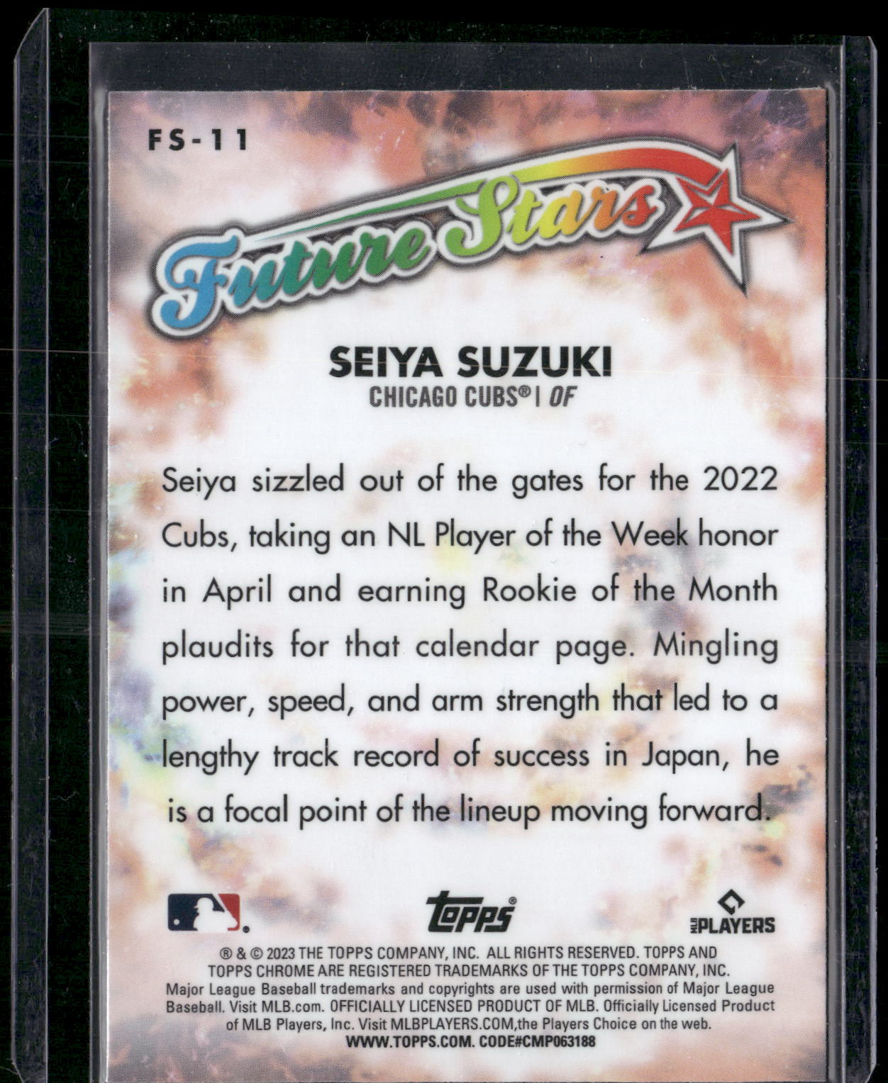 2023 Topps Chrome #FS-11 Seiya Suzuki Future Stars