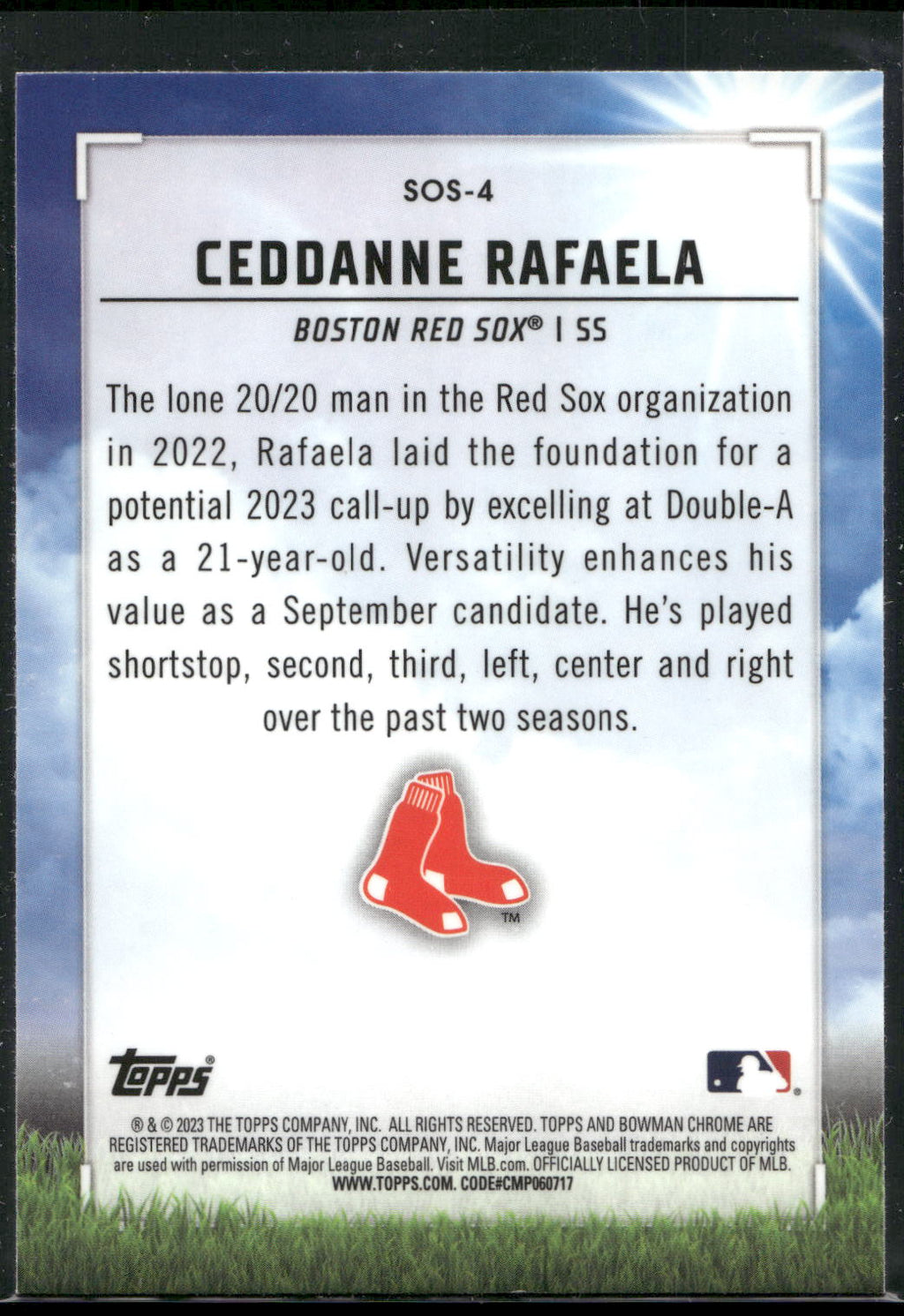 2023 Bowman #SOS-4 Ceddanne Rafaela Sights on September