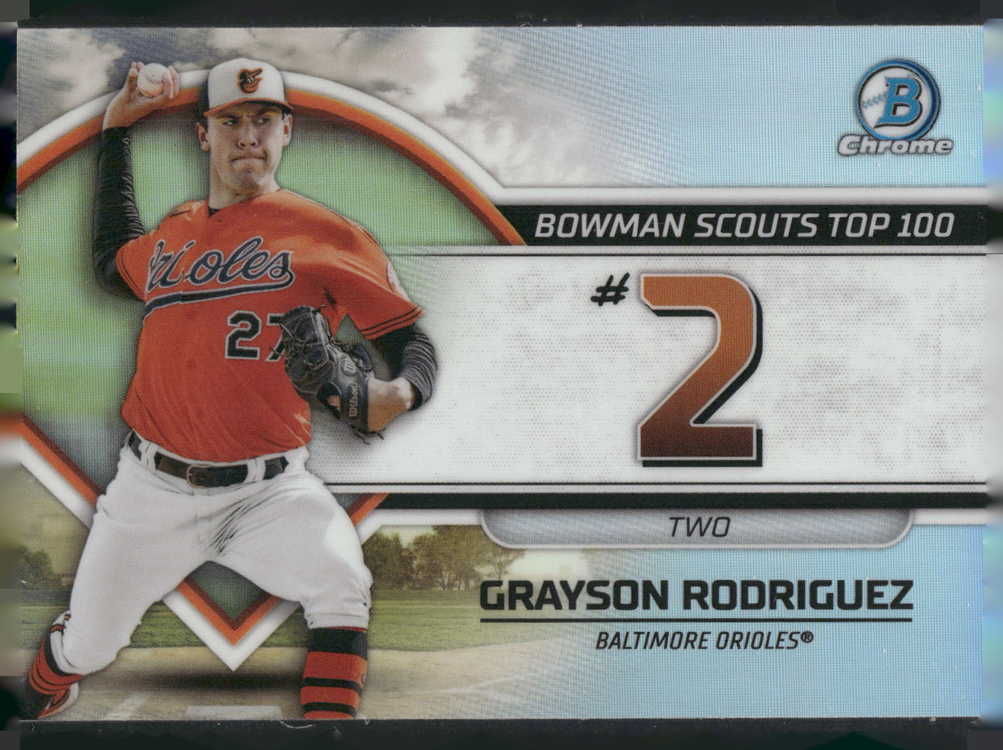 2023 Bowman #BTP-2 Grayson Rodriguez Bowman Scouts Top 100