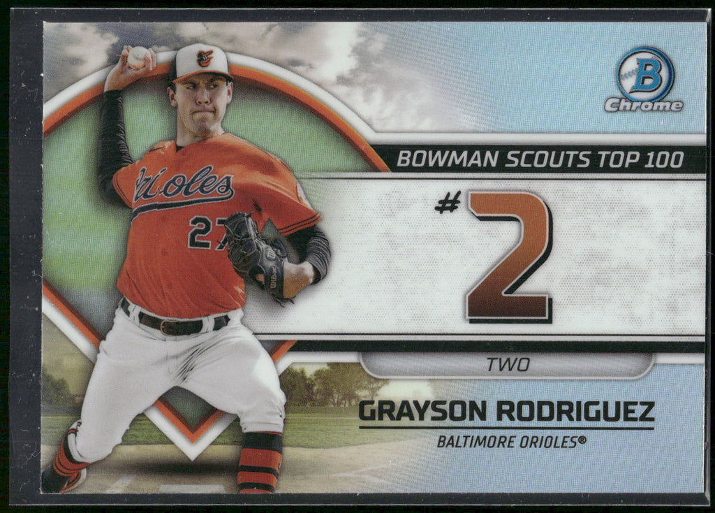 2023 Bowman #BTP-2 Grayson Rodriguez Bowman Scouts Top 100