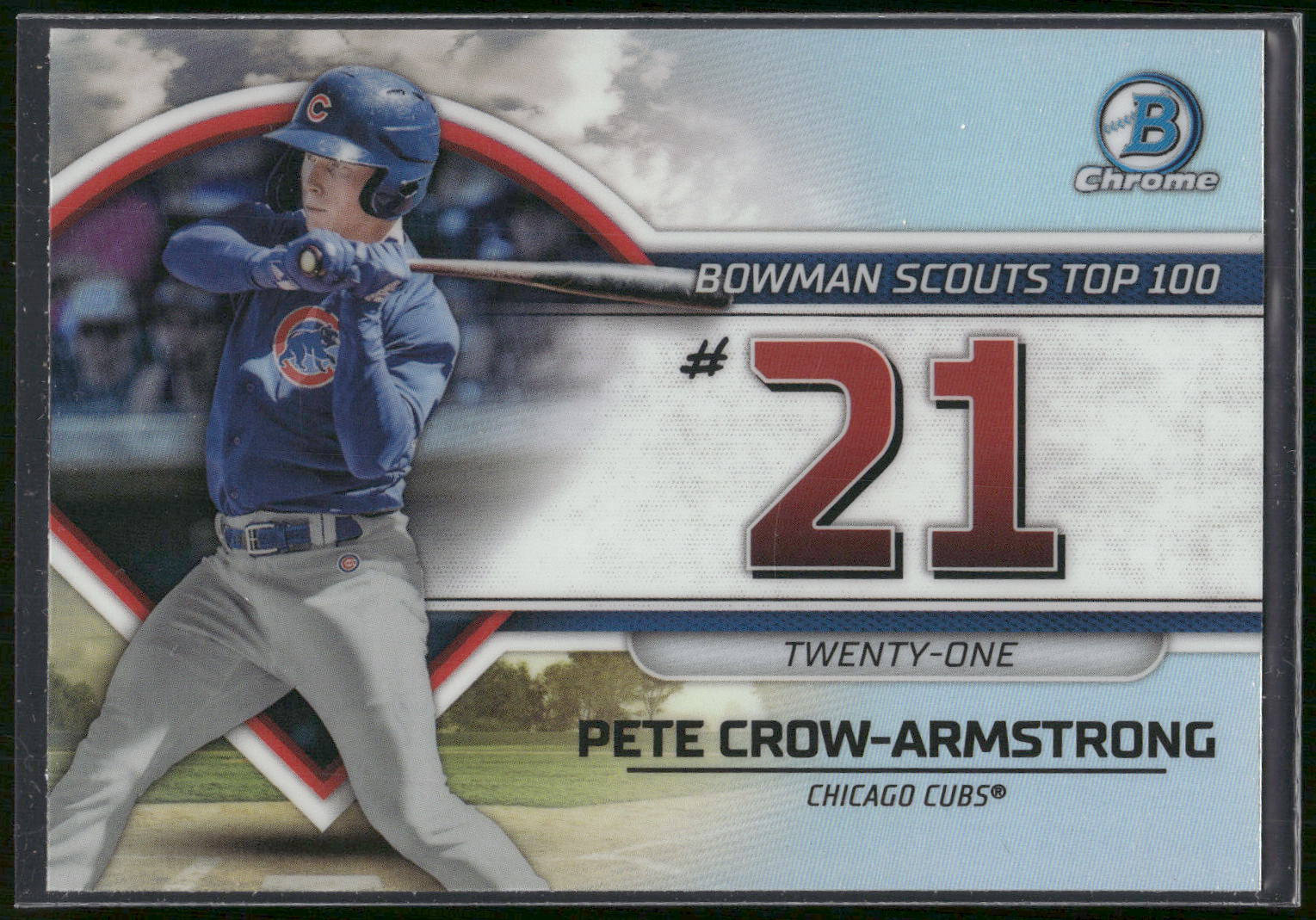 2023 Bowman #BTP-21 Pete Crow-Armstrong Bowman Scouts Top 100