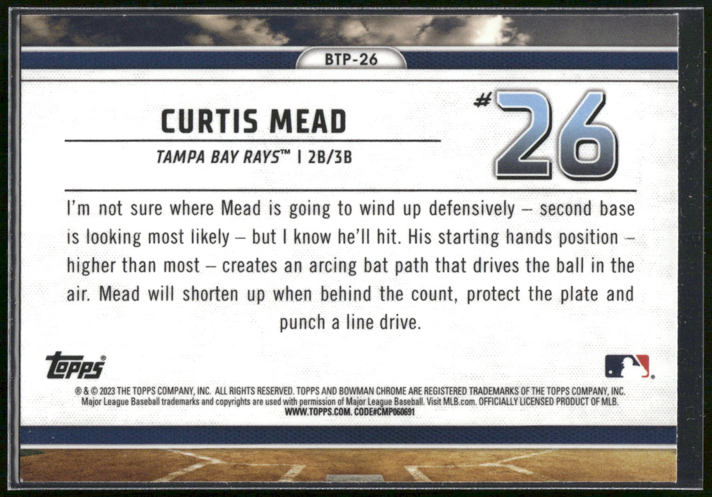 2023 Bowman #BTP-26 Curtis Mead Bowman Scouts Top 100