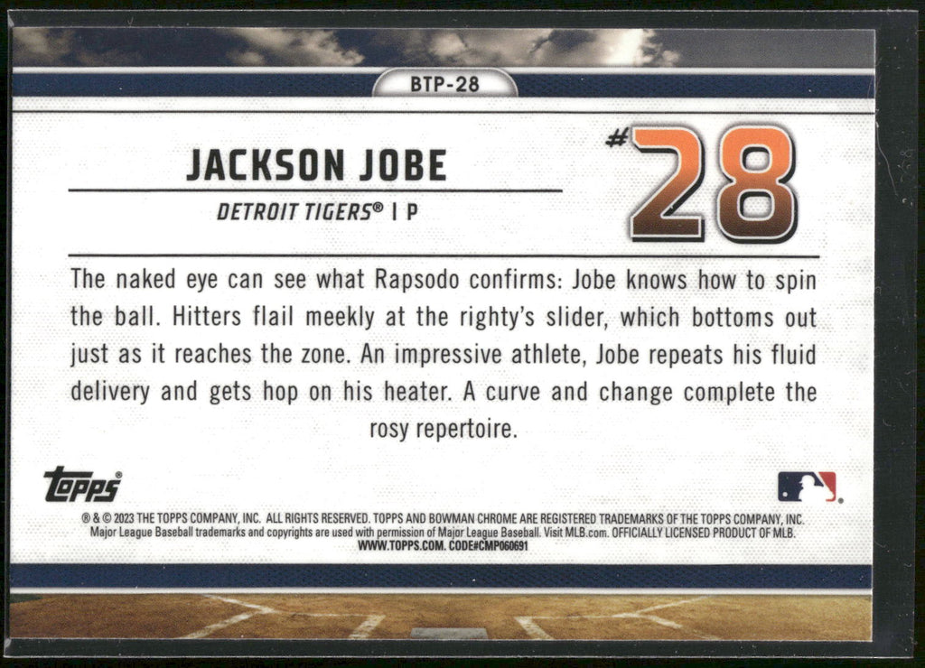 2023 Bowman #BTP-28 Jackson Jobe Bowman Scouts Top 100