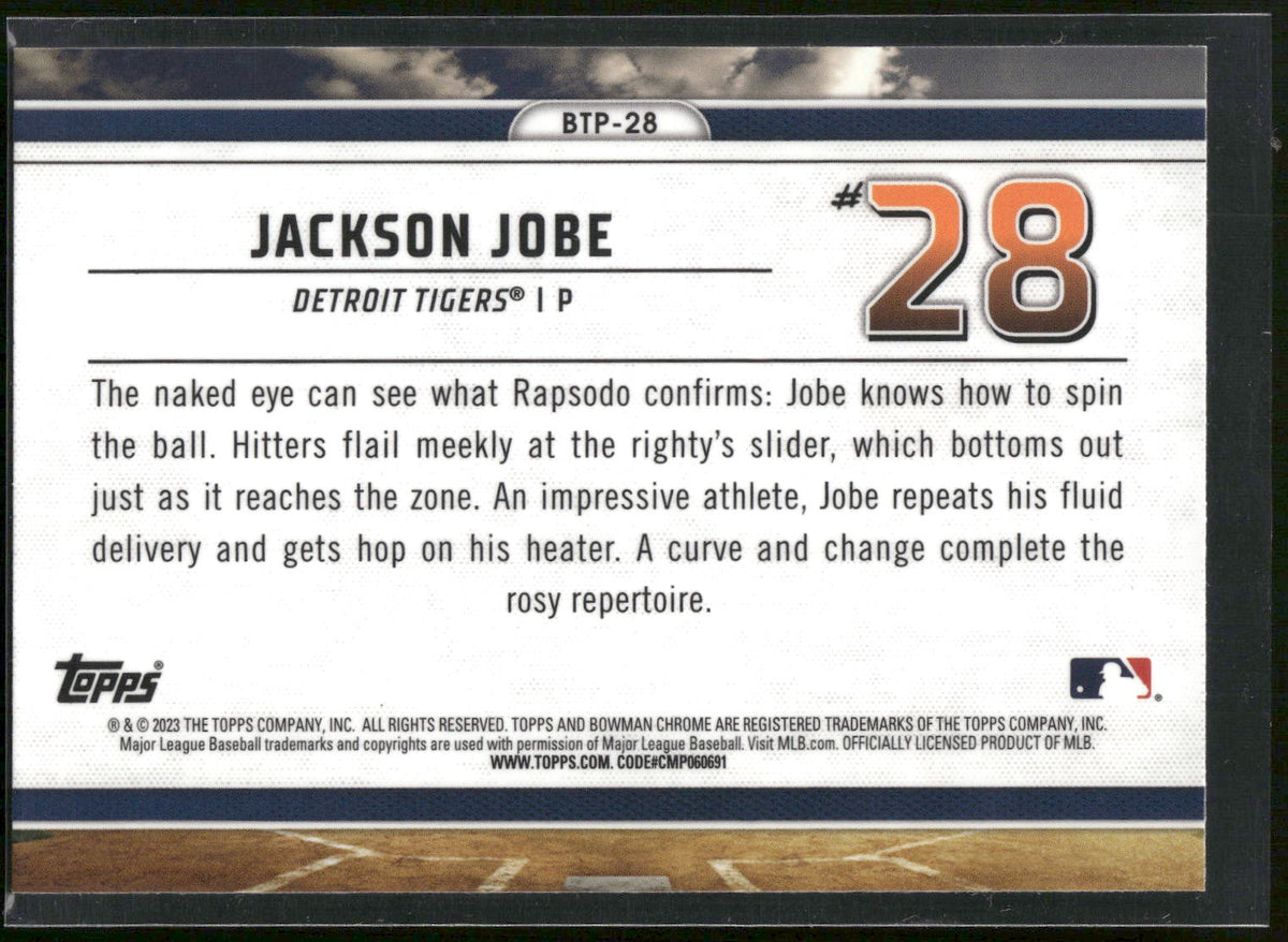 2023 Bowman #BTP-28 Jackson Jobe Bowman Scouts Top 100