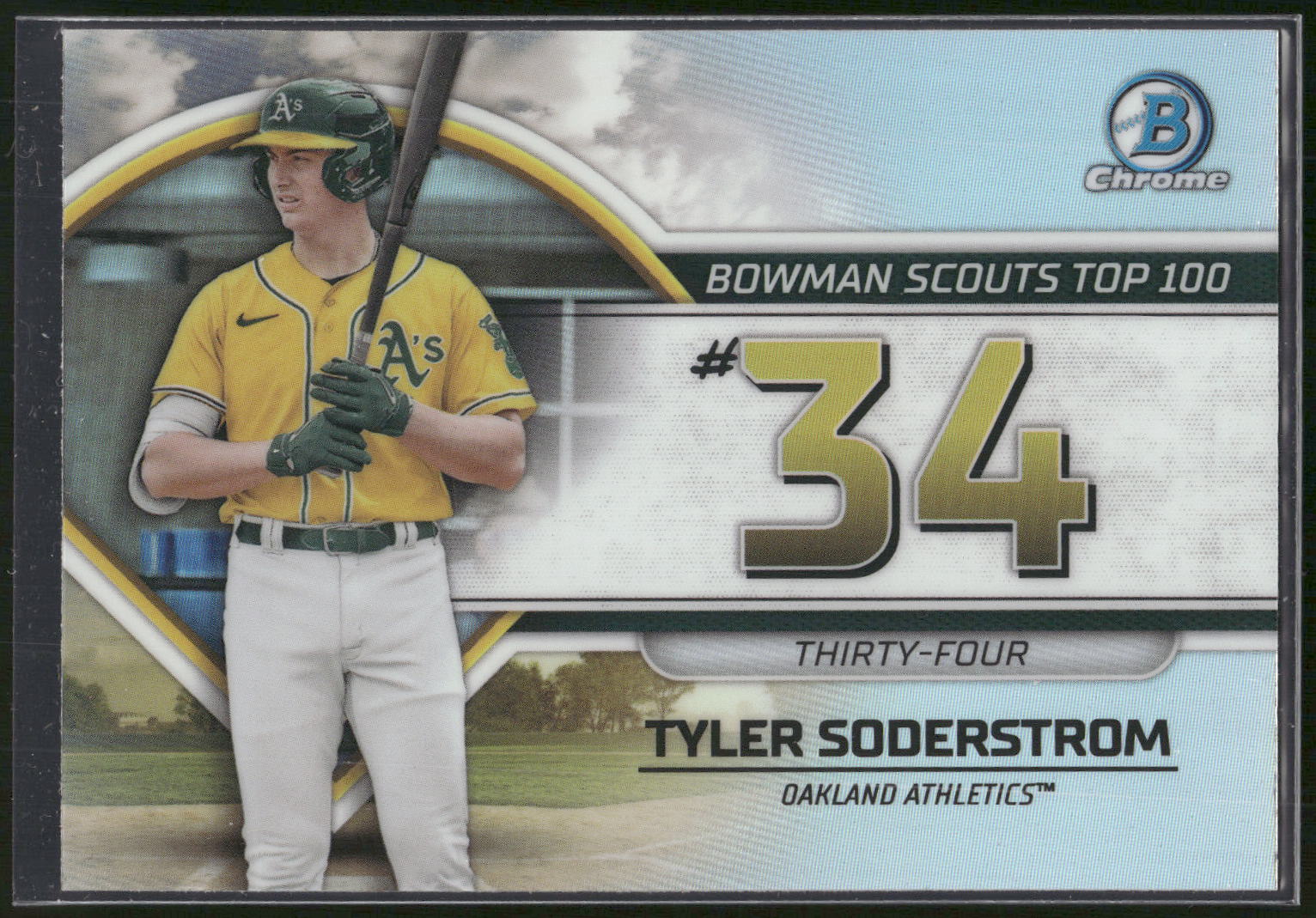 2023 Bowman #BTP-34 Tyler Soderstrom Bowman Scouts Top 100