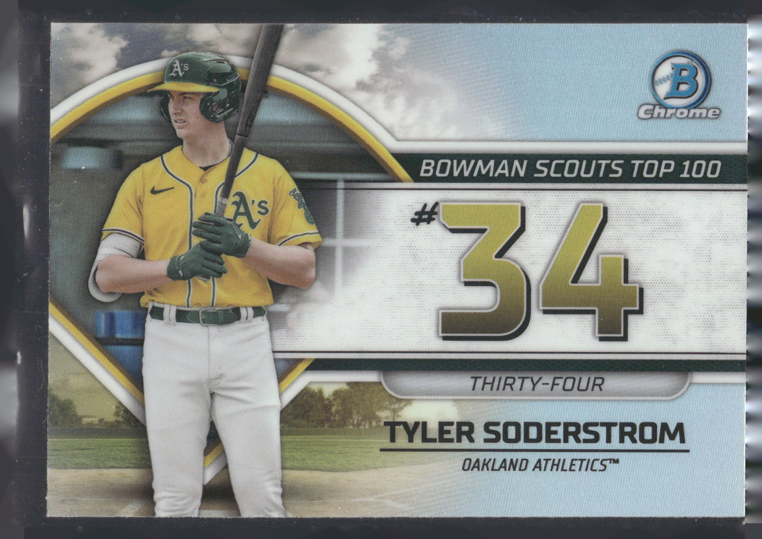 2023 Bowman #BTP-34 Tyler Soderstrom Bowman Scouts Top 100