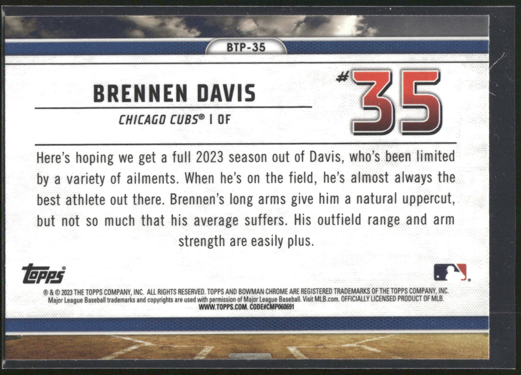 2023 Bowman #BTP-35 Brennen Davis Bowman Scouts Top 100
