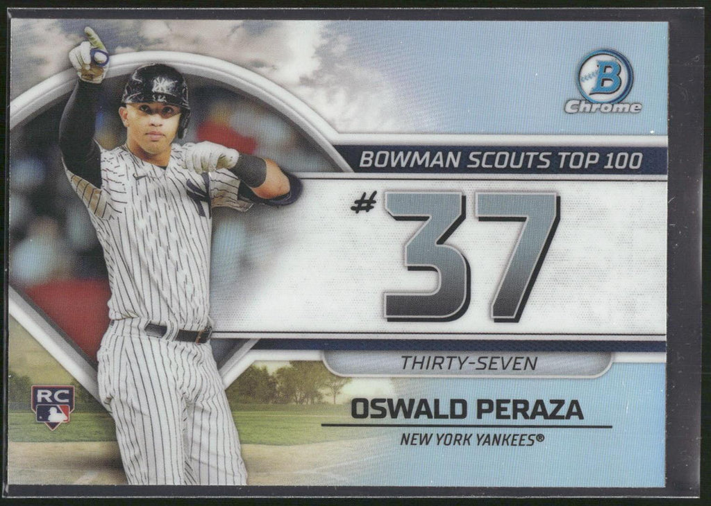 2023 Bowman #BTP-37 Oswald Peraza Bowman Scouts Top 100