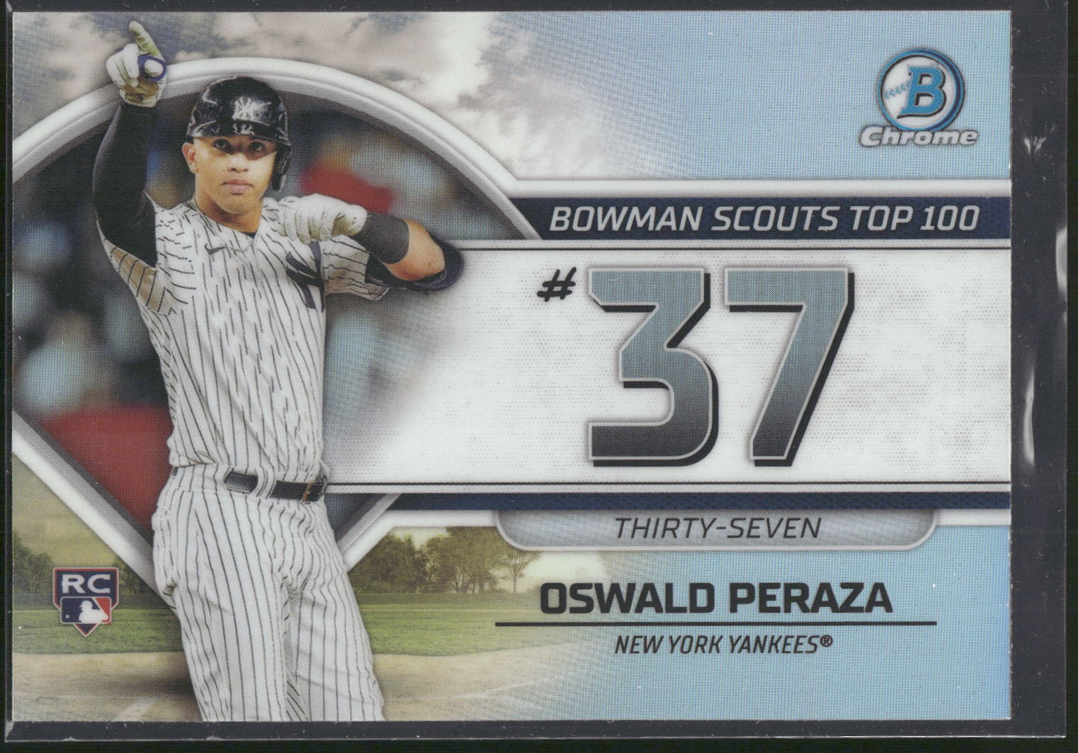 2023 Bowman #BTP-37 Oswald Peraza Bowman Scouts Top 100