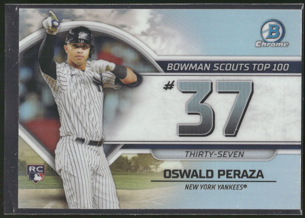 2023 Bowman #BTP-37 Oswald Peraza Bowman Scouts Top 100