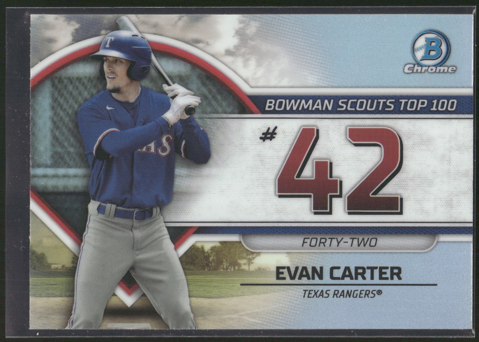 2023 Bowman #BTP-42 Evan Carter Bowman Scouts Top 100