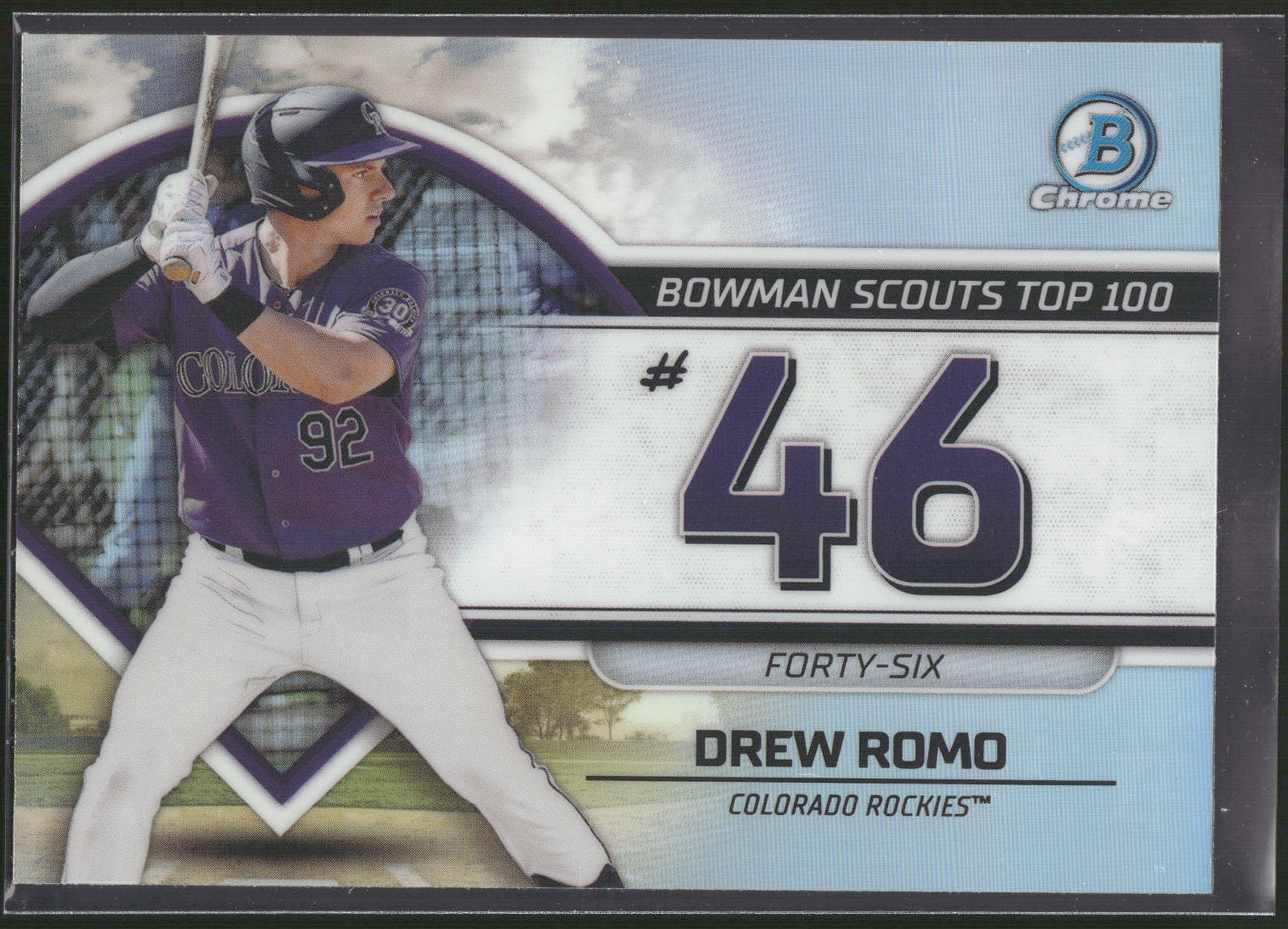 2023 Bowman #BTP-46 Drew Romo Bowman Scouts Top 100