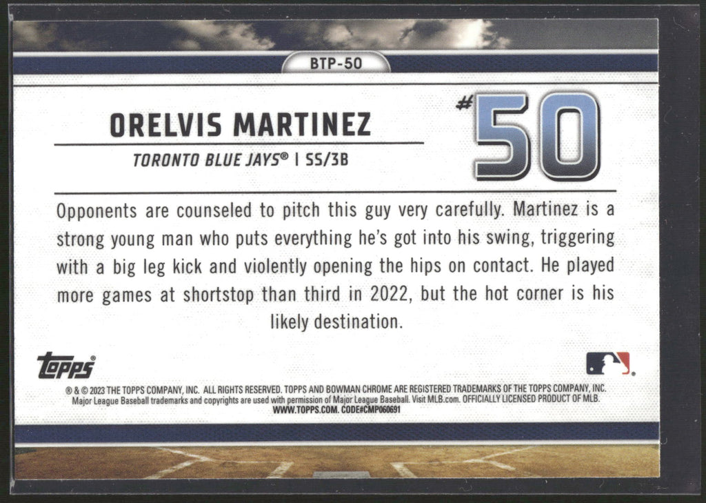 2023 Bowman #BTP-50 Orelvis Martinez Bowman Scouts Top 100