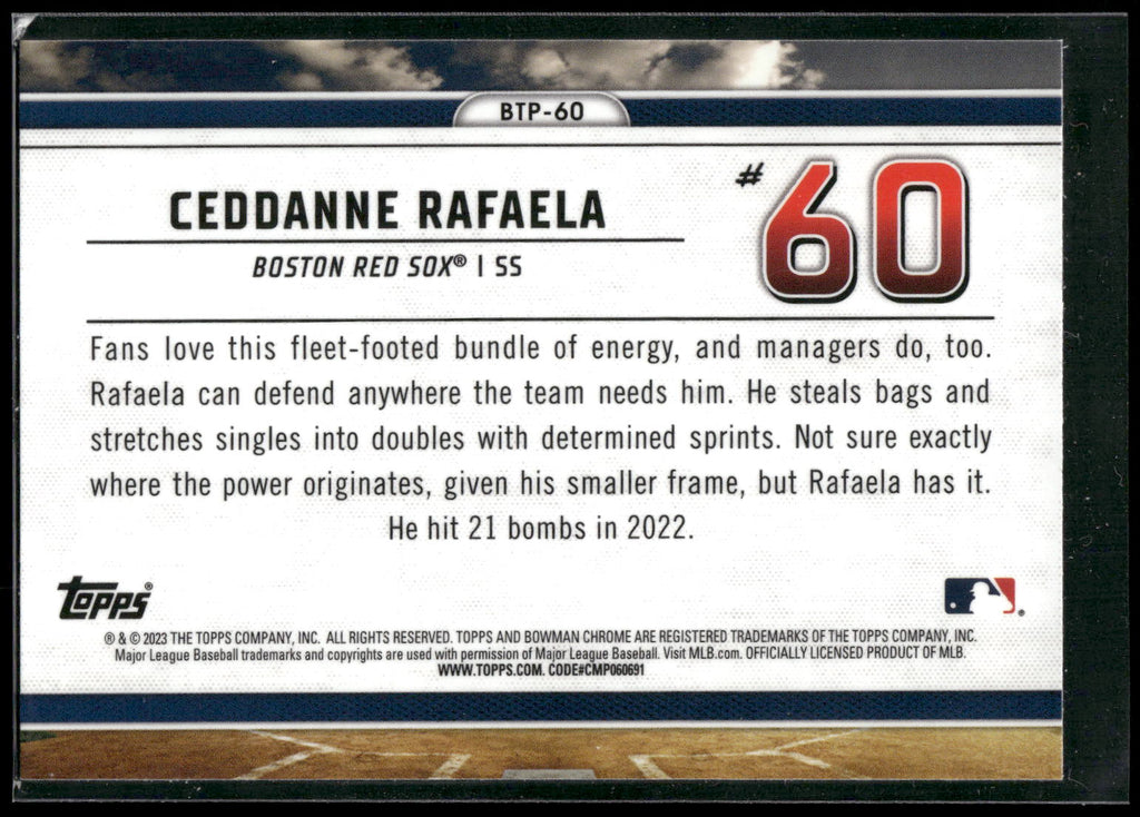 2023 Bowman #BTP-60 Ceddanne Rafaela Bowman Scouts Top 100
