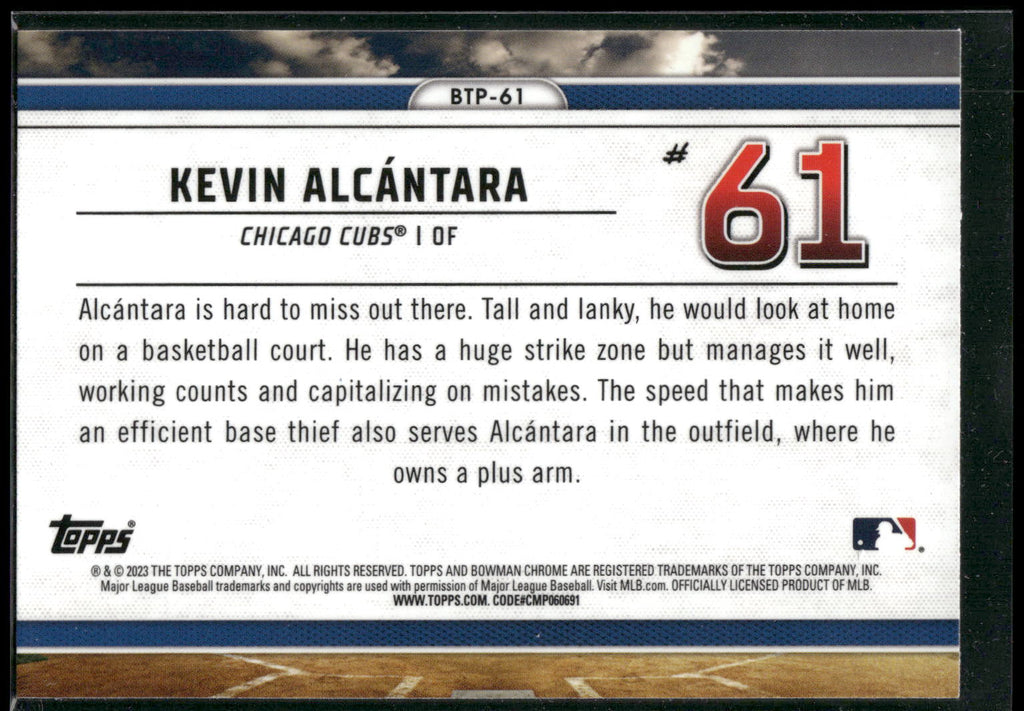 2023 Bowman #BTP-61 Kevin Alcantara Bowman Scouts Top 100