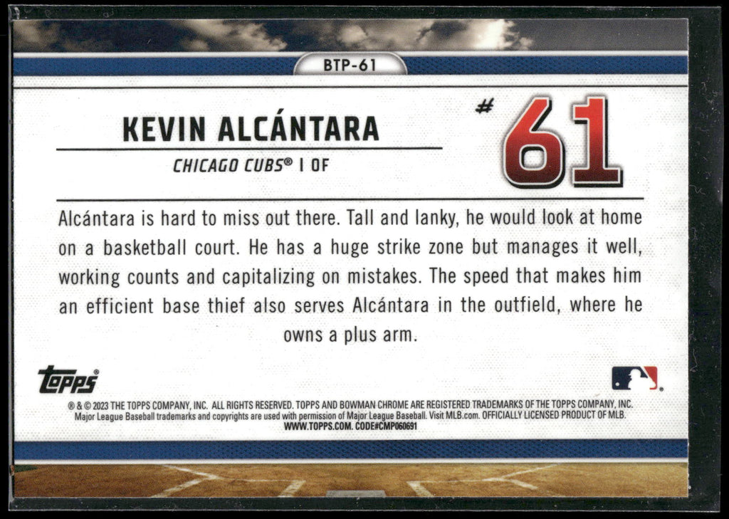 2023 Bowman #BTP-61 Kevin Alcantara Bowman Scouts Top 100
