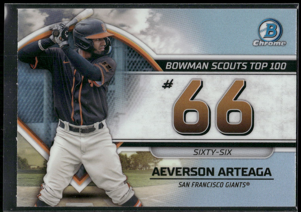 2023 Bowman #BTP-66 Aeverson Arteaga Bowman Scouts Top 100