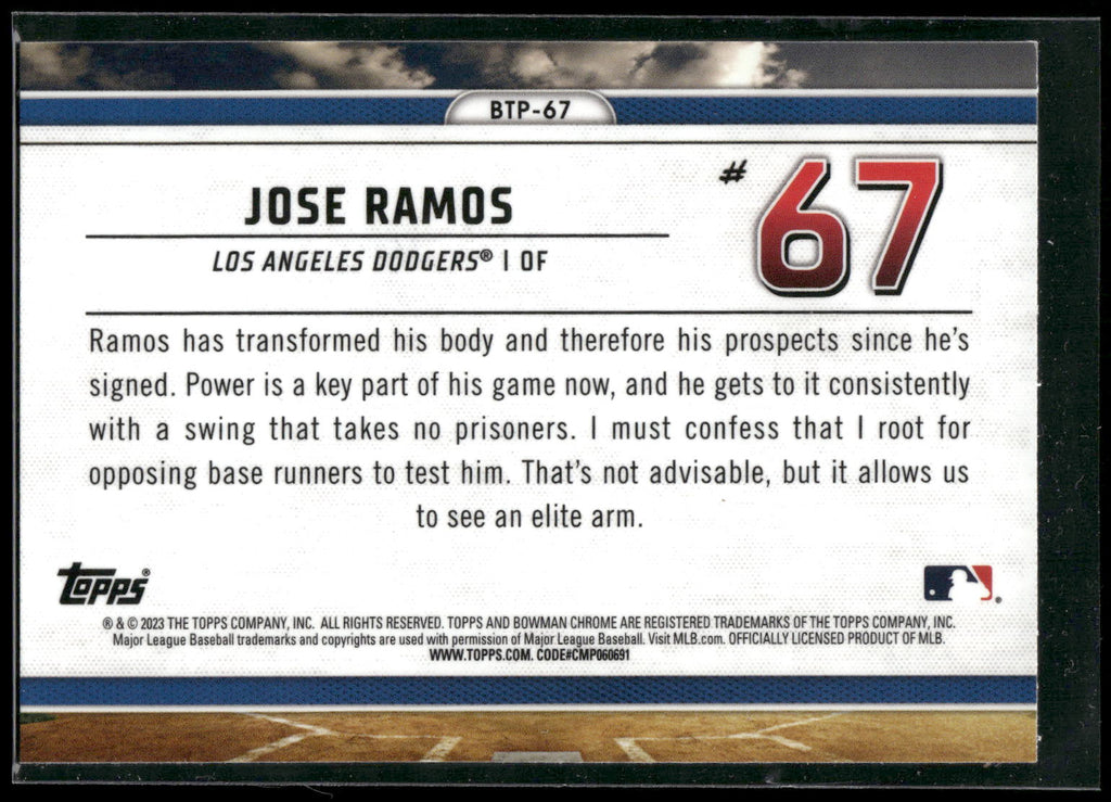 2023 Bowman #BTP-67 Jose Ramos Bowman Scouts Top 100