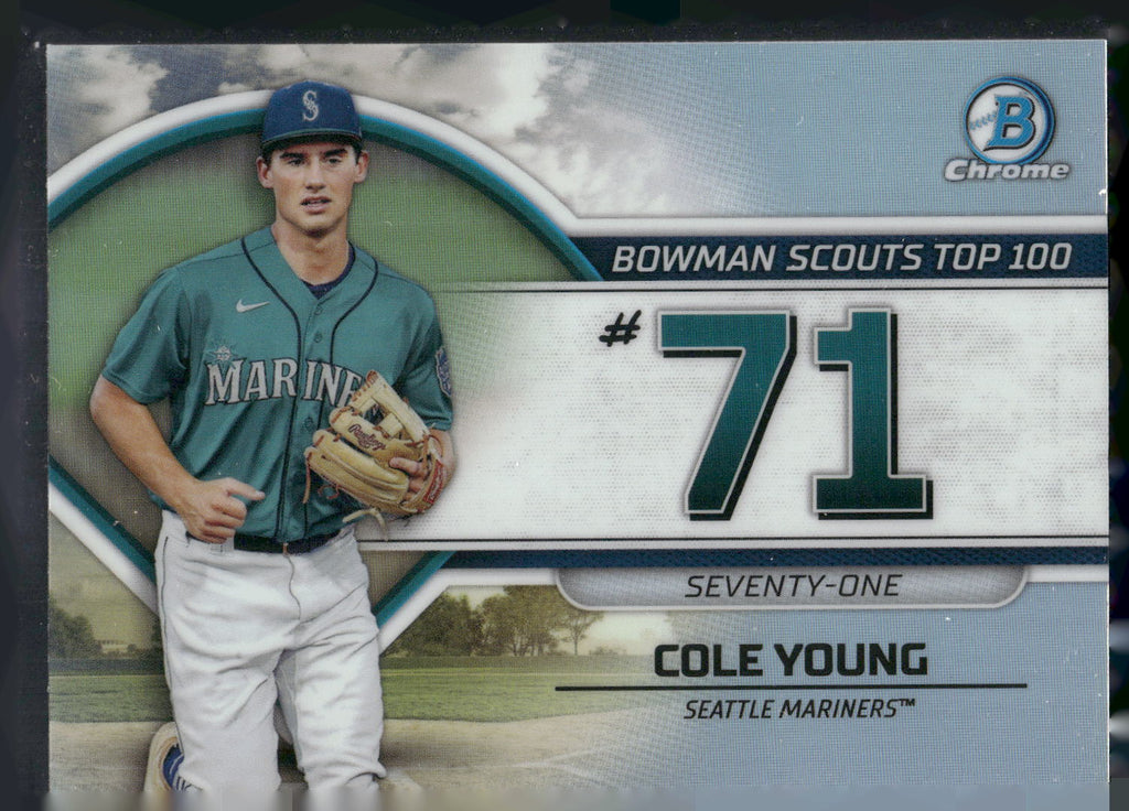 2023 Bowman #BTP-71 Cole Young Bowman Scouts Top 100