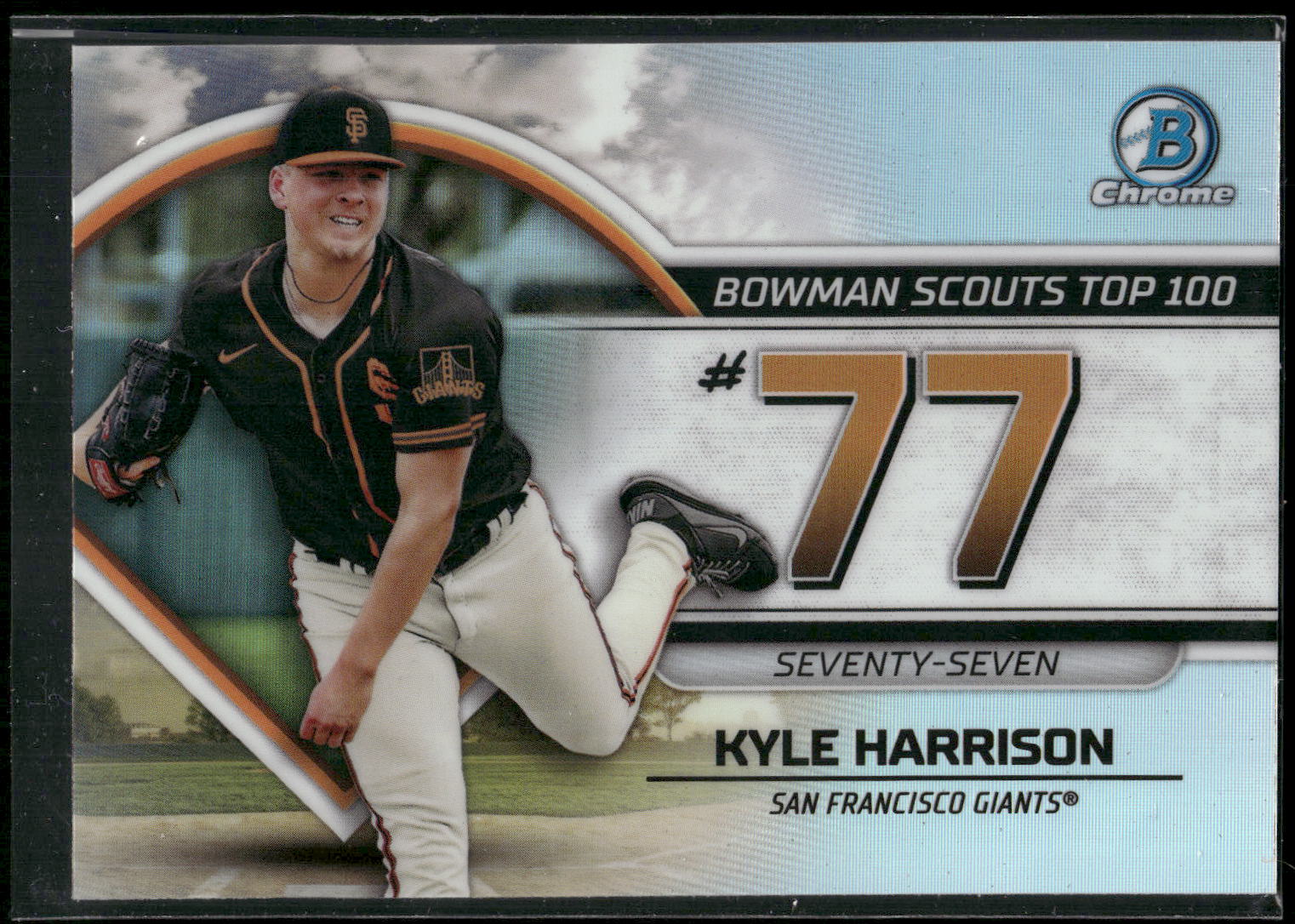 2023 Bowman #BTP-77 Kyle Harrison Bowman Scouts Top 100