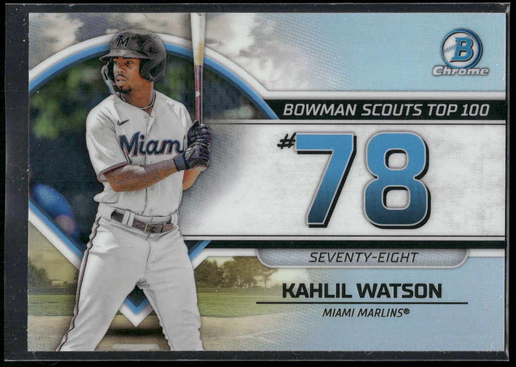 2023 Bowman #BTP-78 Kahlil Watson Bowman Scouts Top 100