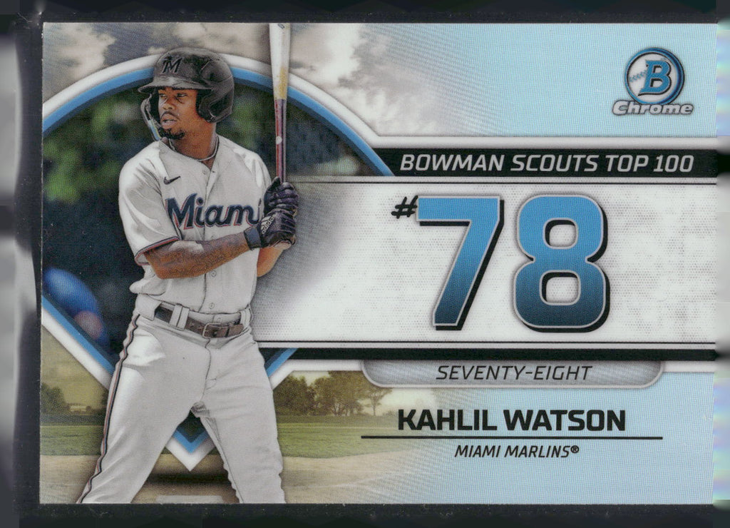 2023 Bowman #BTP-78 Kahlil Watson Bowman Scouts Top 100
