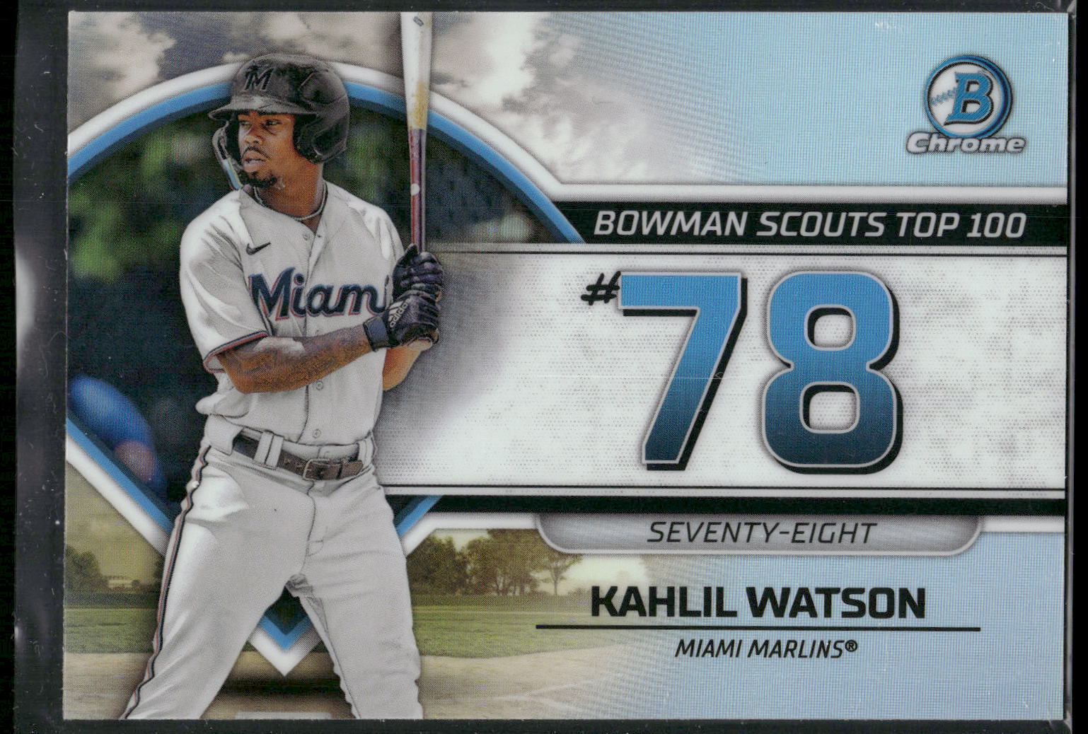 2023 Bowman #BTP-78 Kahlil Watson Bowman Scouts Top 100