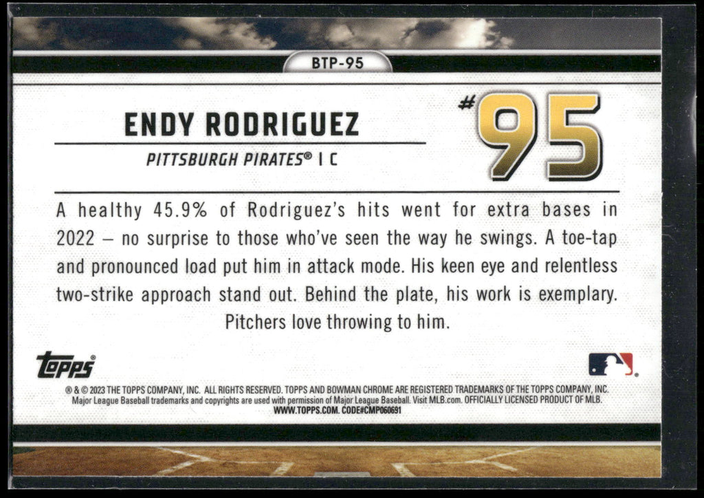 2023 Bowman #BTP-95 Endy Rodriguez Bowman Scouts Top 100