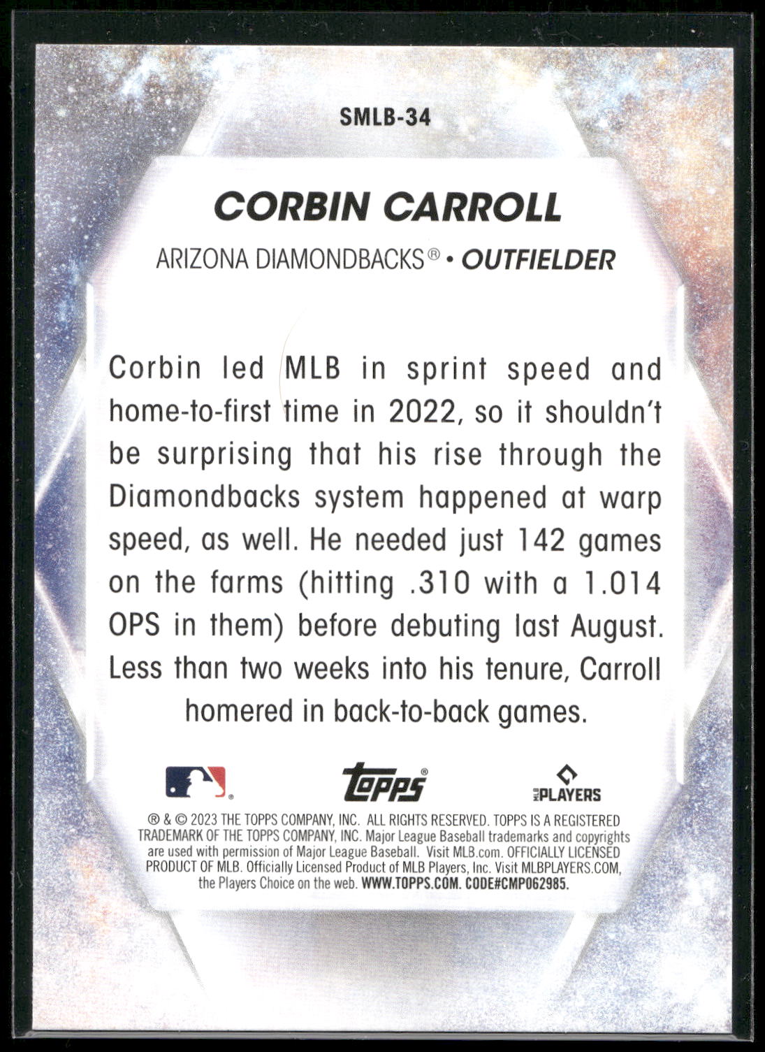 2023 Topps #SMLB-34 Corbin Carroll Stars of MLB