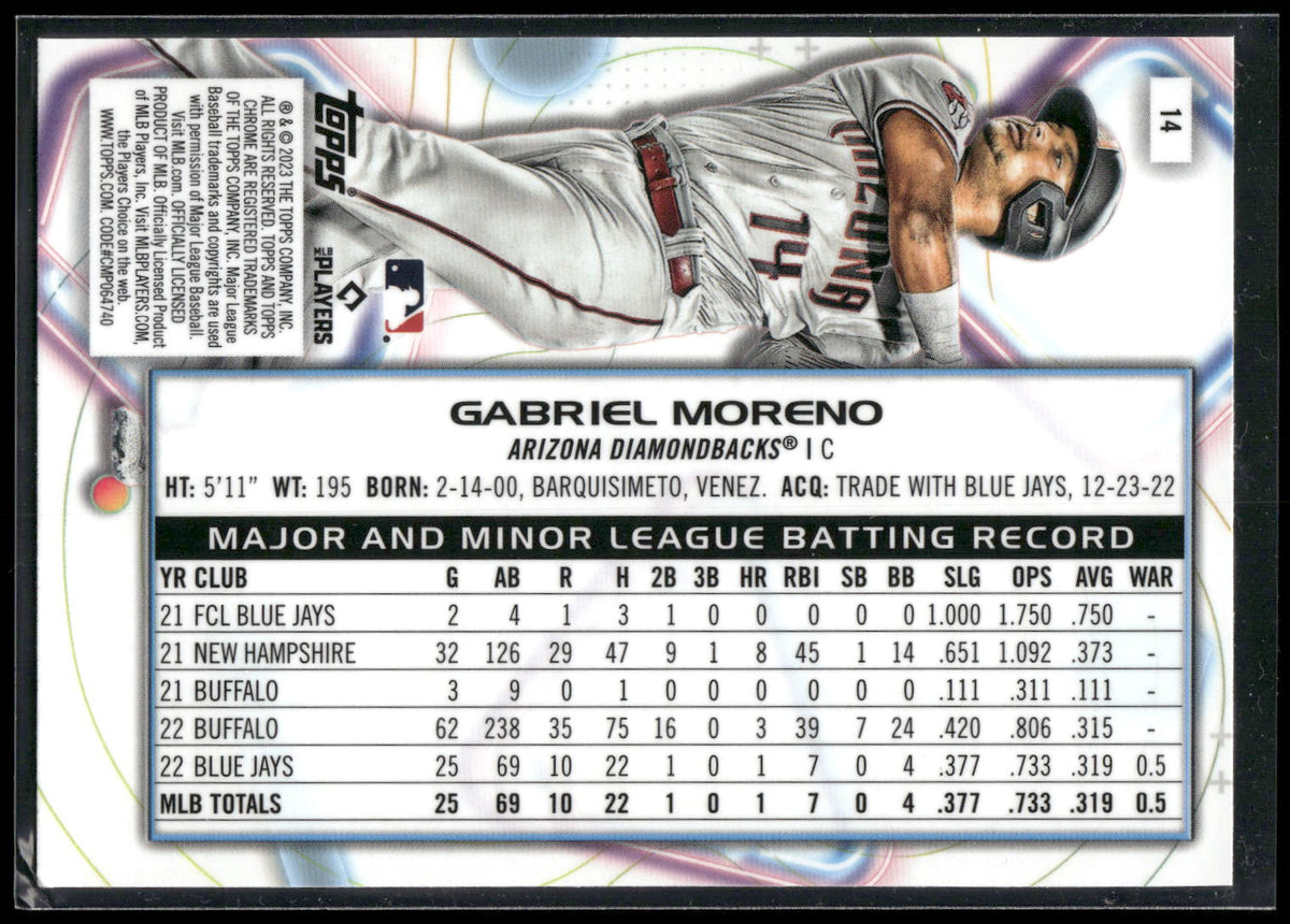 2023 Topps Chrome Cosmic #14 Gabriel Moreno