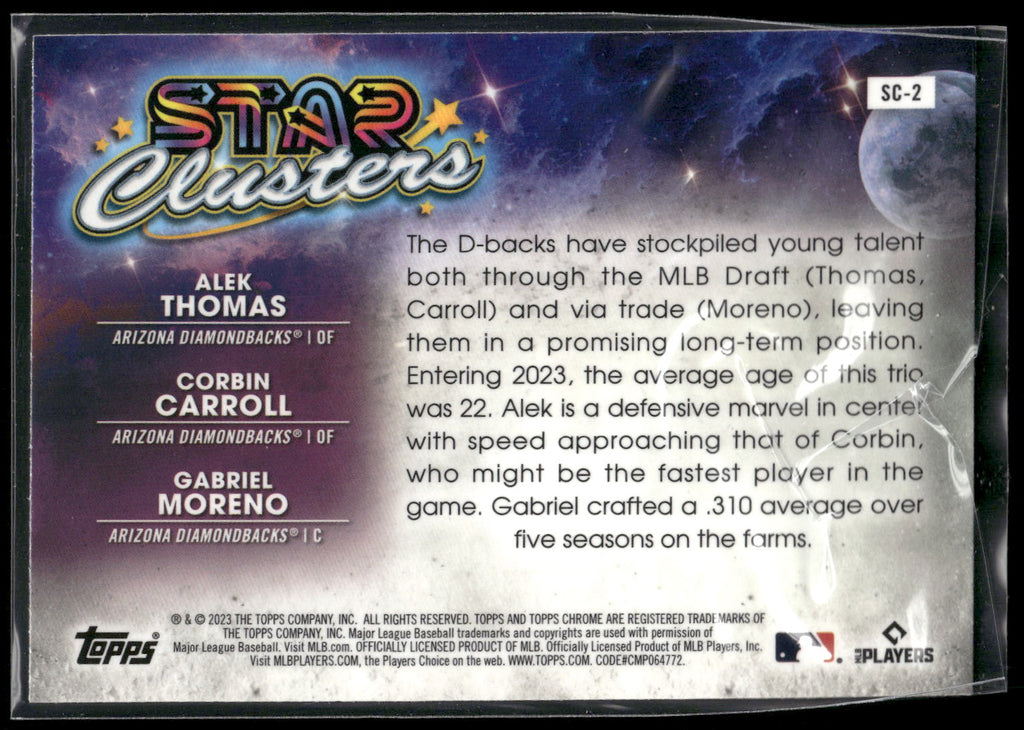 2023 Topps Chrome Cosmic #SC-2 Moreno / Thomas / Carroll Star Clusters