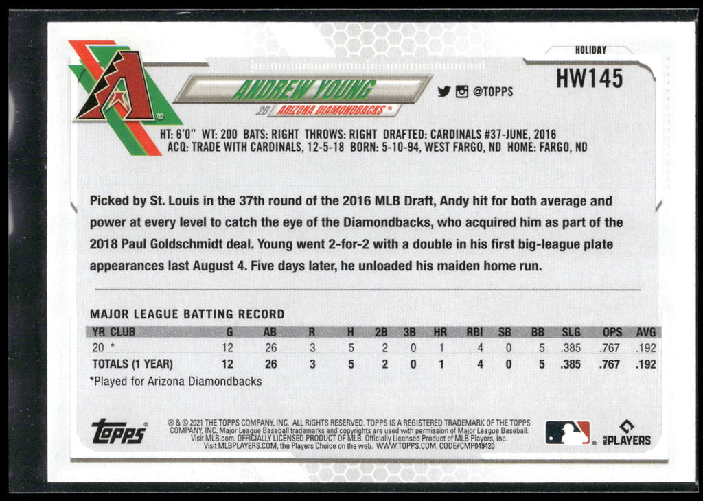 2021 Topps Holiday #HW145 Andrew Young