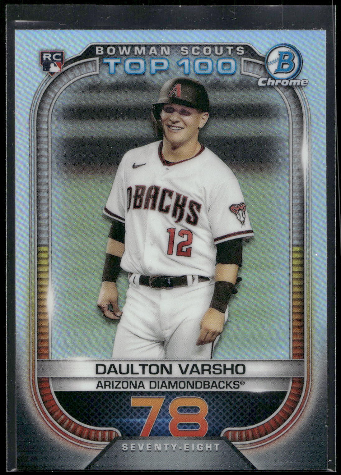 2021 Bowman #BTP-78 Daulton Varsho Chrome Bowman Scouts Top 100