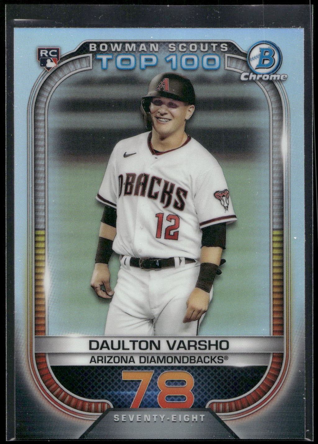 2021 Bowman #BTP-78 Daulton Varsho Chrome Bowman Scouts Top 100