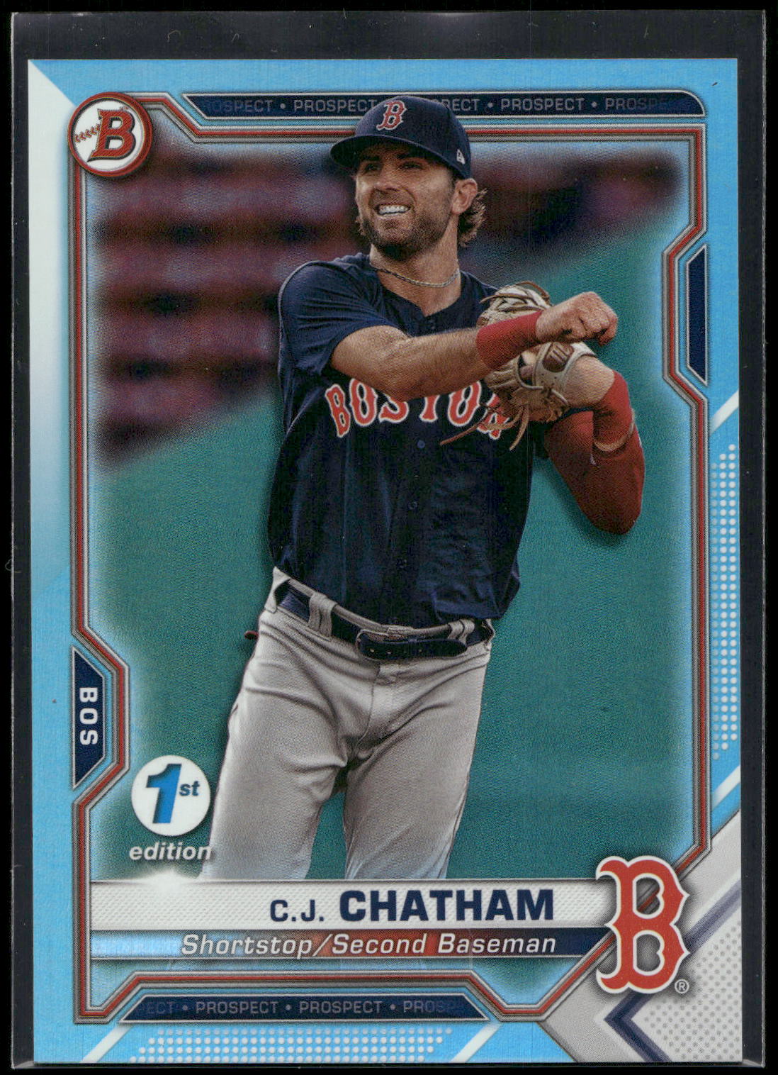 2021 Bowman 1st Edition #BFE-113 C.J. Chatham Sky Blue