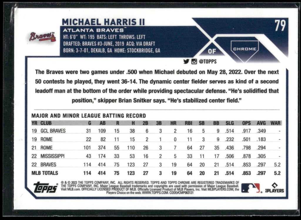 2023 Topps Chrome #79 Michael Harris II