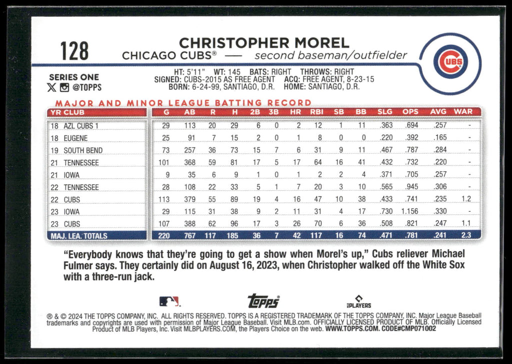 2024 Topps #128 Christopher Morel
