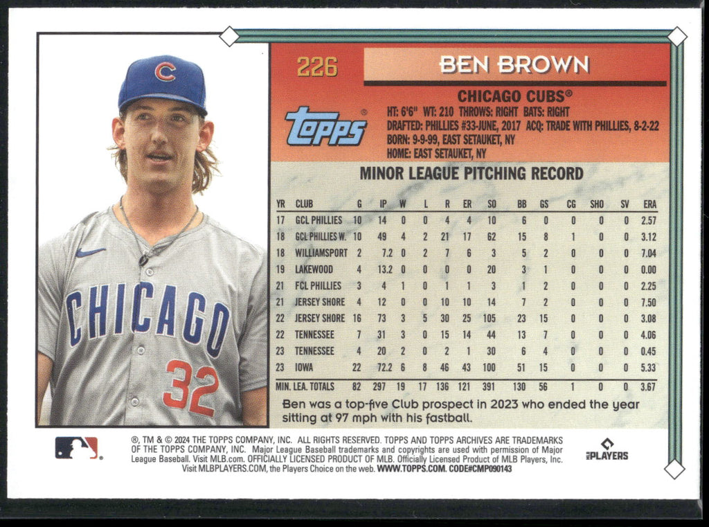 2024 Topps Archives #226 Ben Brown
