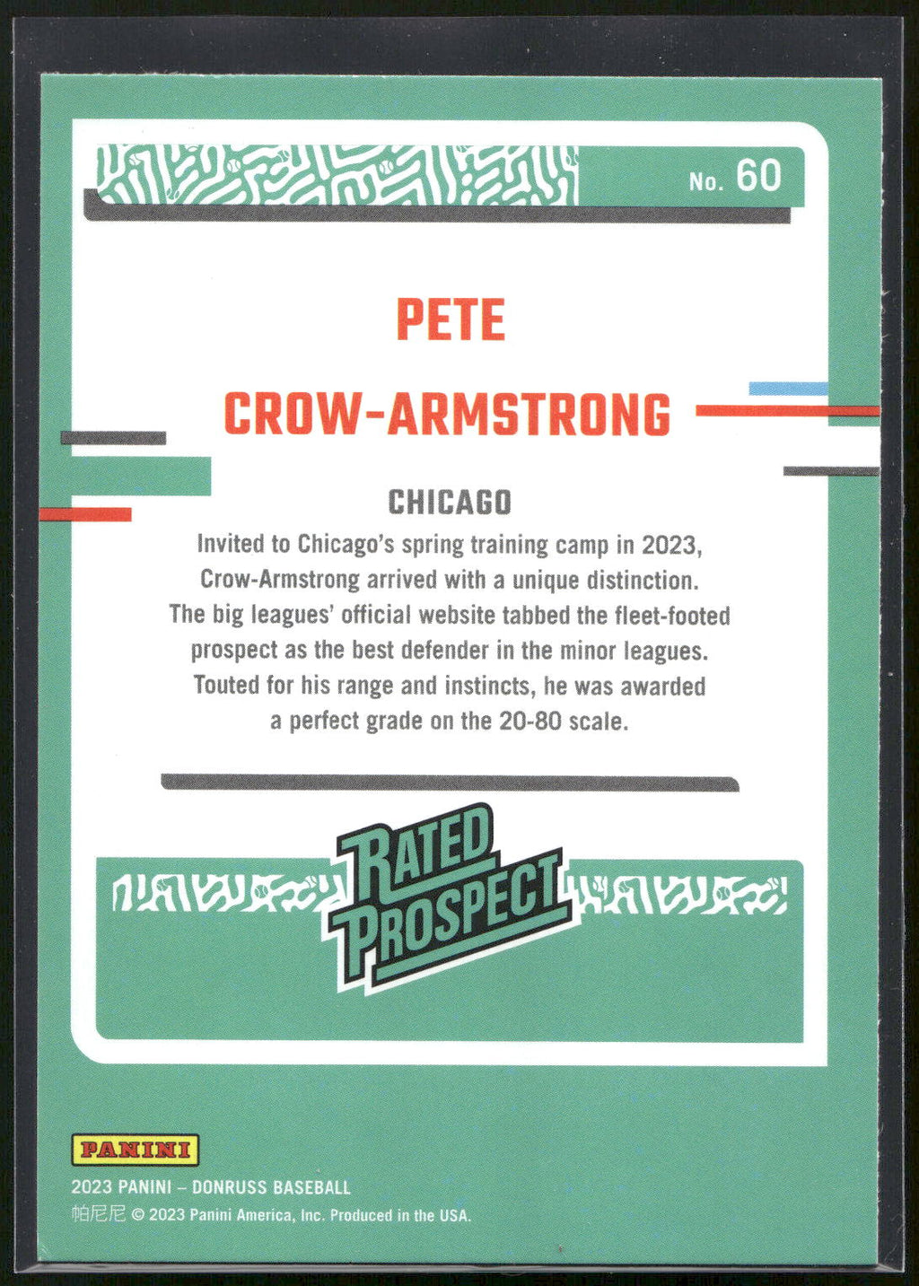 2023 Donruss #60 Pete Crow-Armstrong