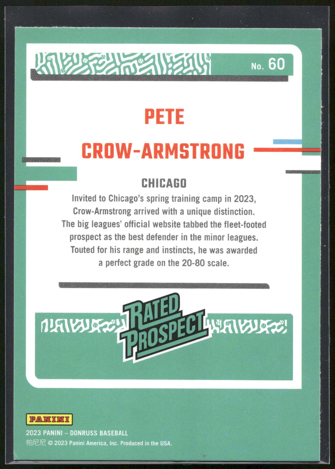 2023 Donruss #60 Pete Crow-Armstrong
