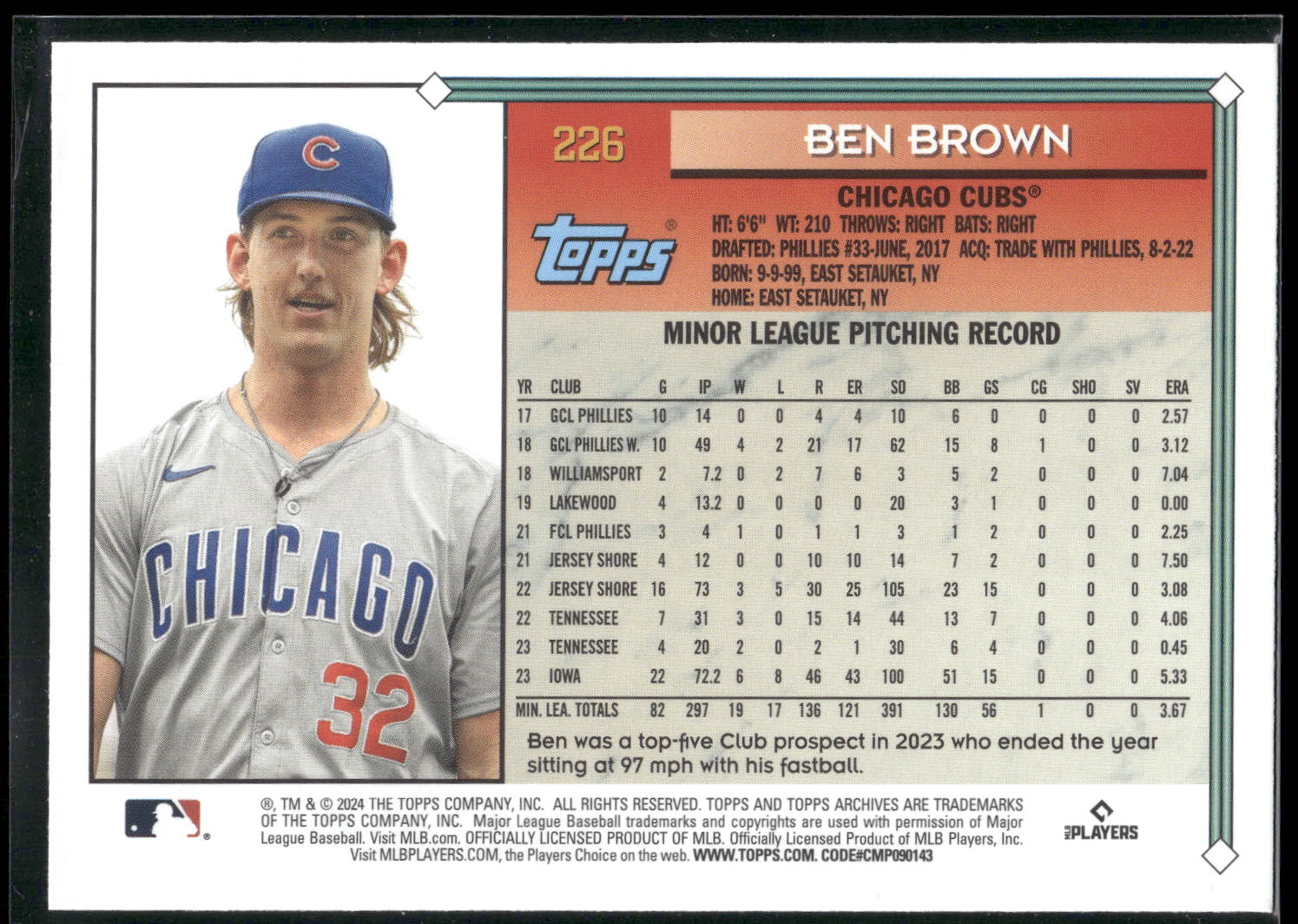 2024 Topps Archives #226 Ben Brown
