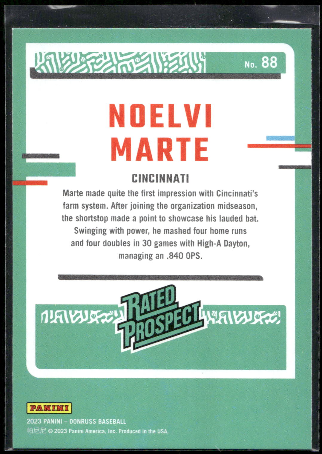 2023 Donruss #88 Noelvi Marte