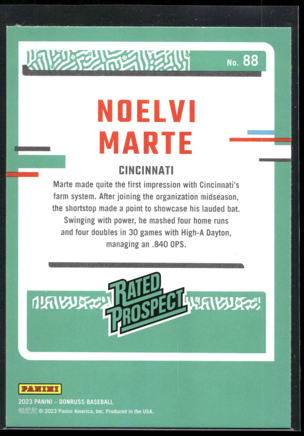 2023 Donruss #88 Noelvi Marte