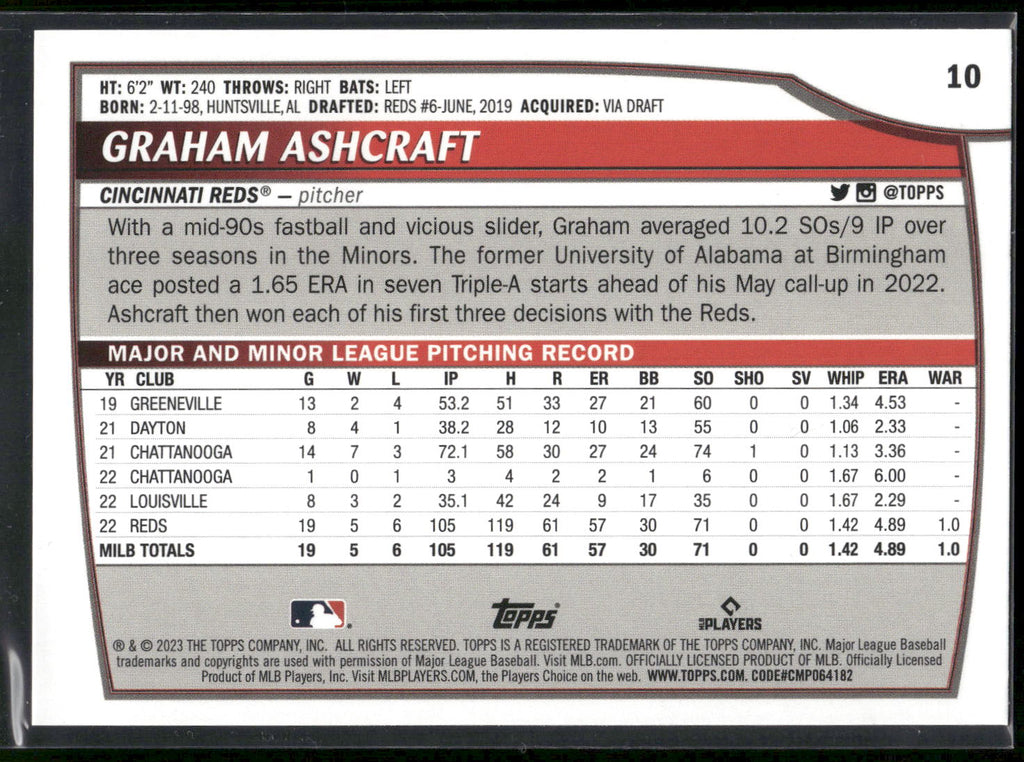 2023 Topps Big League #10 Graham Ashcraft