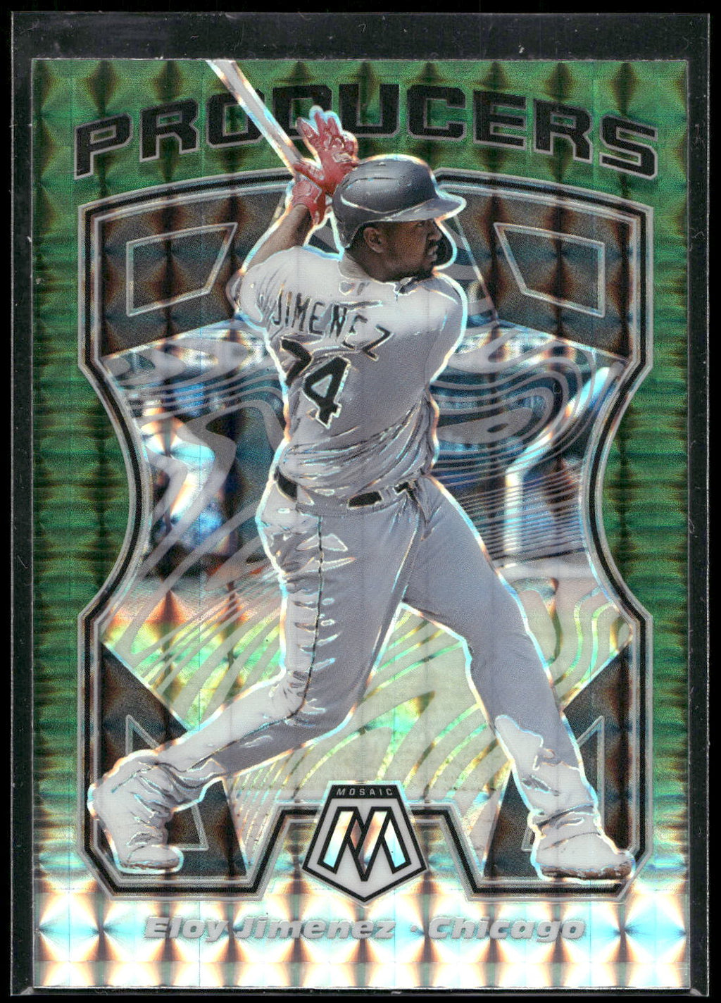 2021 Panini Mosaic #P12 Eloy Jimenez Producers Green