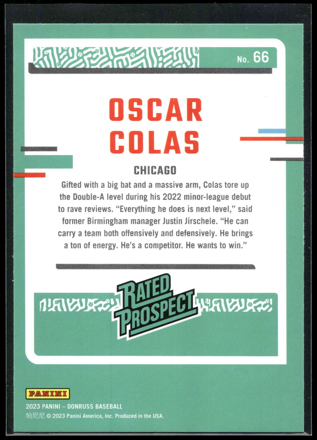 2023 Donruss #66 Oscar Colas