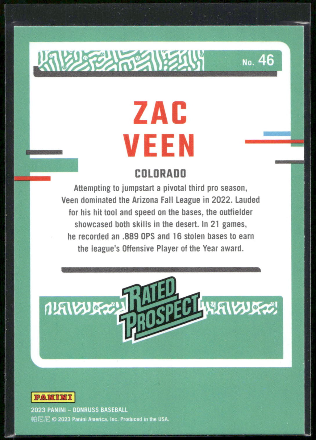 2023 Donruss #46 Zac Veen