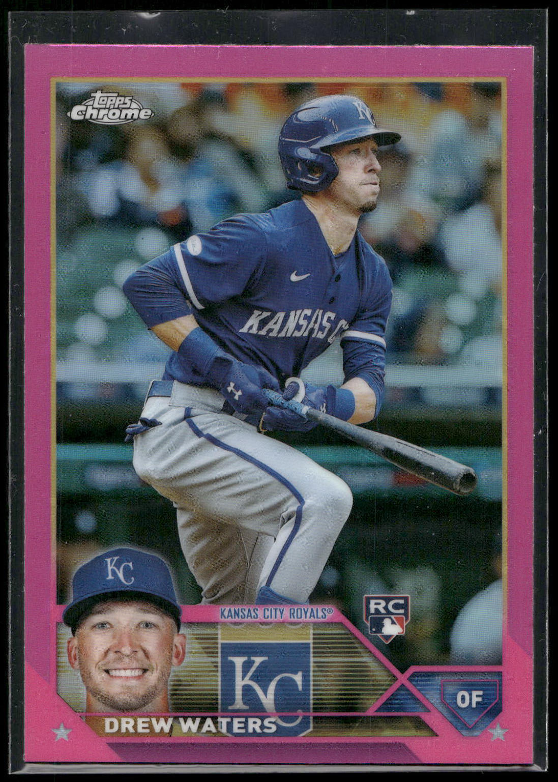 2023 Topps Chrome #147 Drew Waters Pink Refractors
